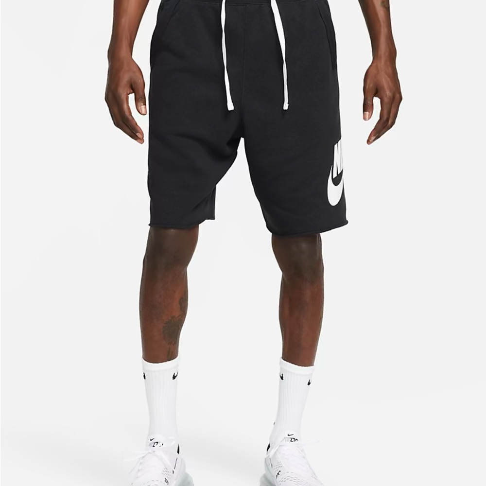 Nike Men's Black Shorts with White Logo